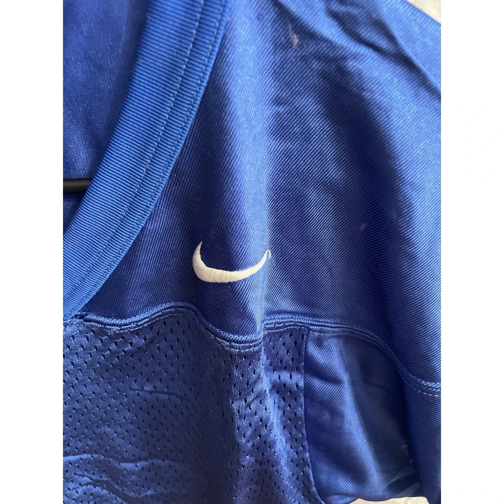 Vtg Nike Team Football Jersey Youth Small‎ Blank Practice Shirt Swoosh Logo Blue